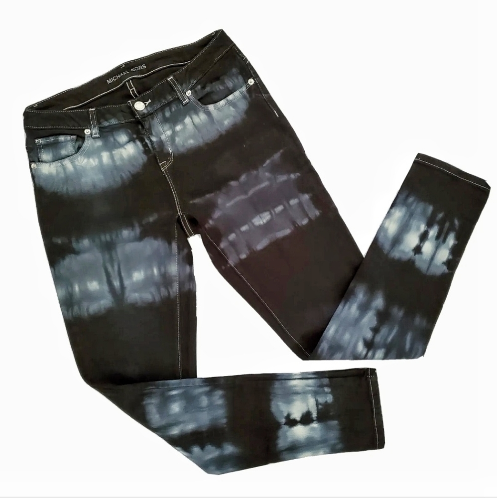 Michael Kors Women Tie Dye Black Jeans Size 4